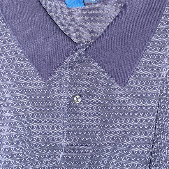 Men’s 3XLT Navy long sleeve Polo By Ralph Lauren shirt with diamond patterns - Picture 2 of 10